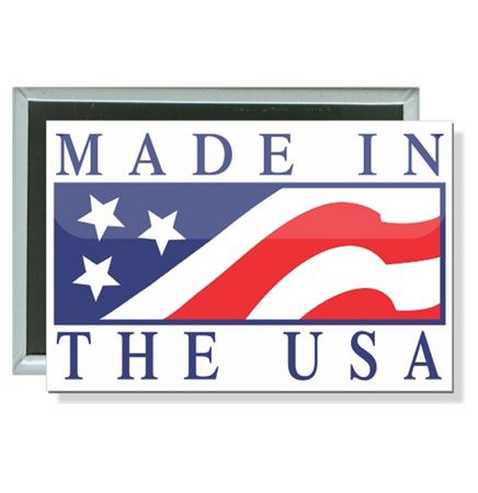 Political - Made in the USA - 3 X 2 Inch Rectangle Button