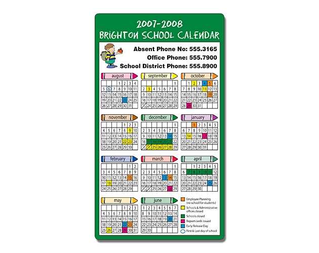 School Calendar Magnet