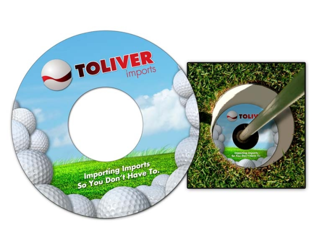 Extra Thick UV-Coated Plastic Golf Cup Ad Ringer (3.75" Diameter)