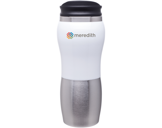 14 Oz. White Maui Fusion Acrylic & Stainless Steel Tumbler Mug