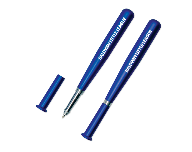 Blue Metallic Baseball Bat Pen