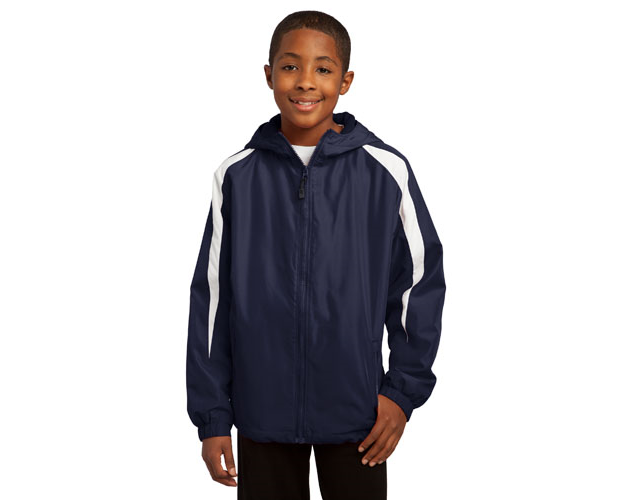 Sport-Tek Youth Fleece-Lined Colorblock Jacket