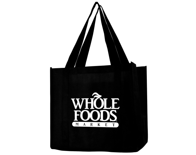 Non Woven Grocery Bag w/ Full Gusset - 1 Color (12 1/2"x13 1/2"x8 1/2")