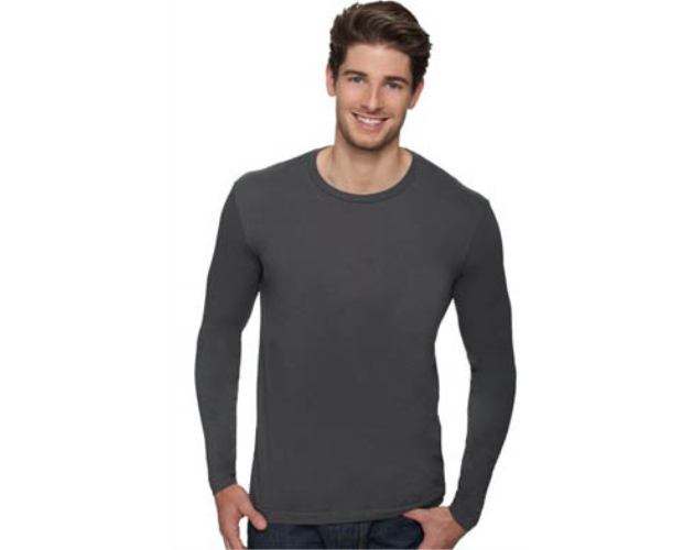 Fitted Long-Sleeve Crew Tee Shirt