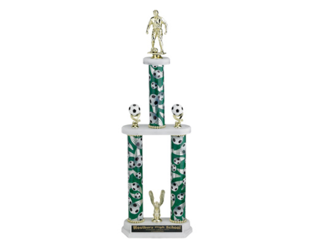 Triple Column Soccer Trophy (27")