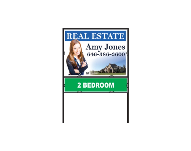 Real Estate Sign Package - PVC Sign & Frame 24"x18"