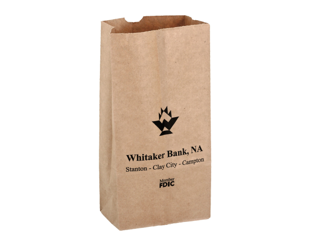 Natural Kraft Paper Popcorn Bag (Size 2 Lb.) - Flexo Ink