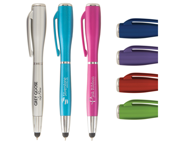 Nova Touch (Metallic) Stylus Pen with LED Flashlight