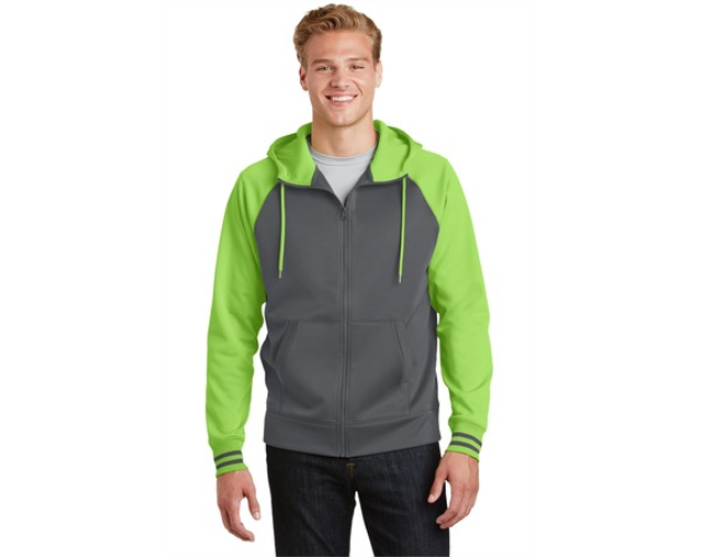 Men's Sport-Tek® Sport-Wick® Varsity Fleece Full-Zip Hooded Jacket
