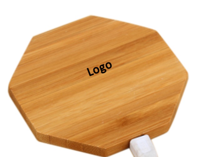 Wooden octagonal phone wireless charger