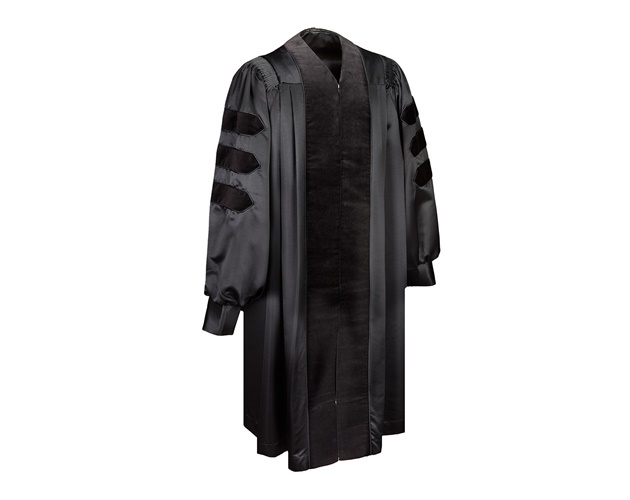 Custom Embroidered - Doctoral Graduation Gown - Deluxe (Standard) - Dull Shine Fabric