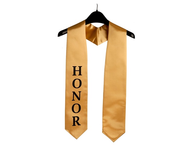 Imprinted Graduation Stole - Adult/Teen Sizes - "Honor"