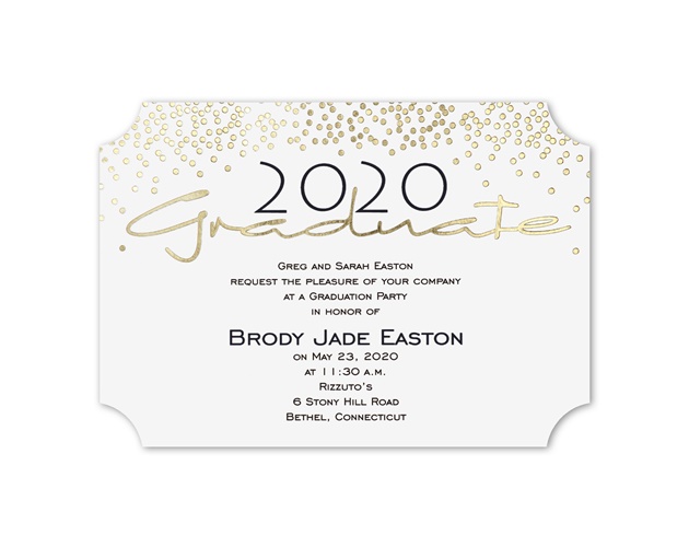 Grad Glitz - Graduation Announcement - Ticket