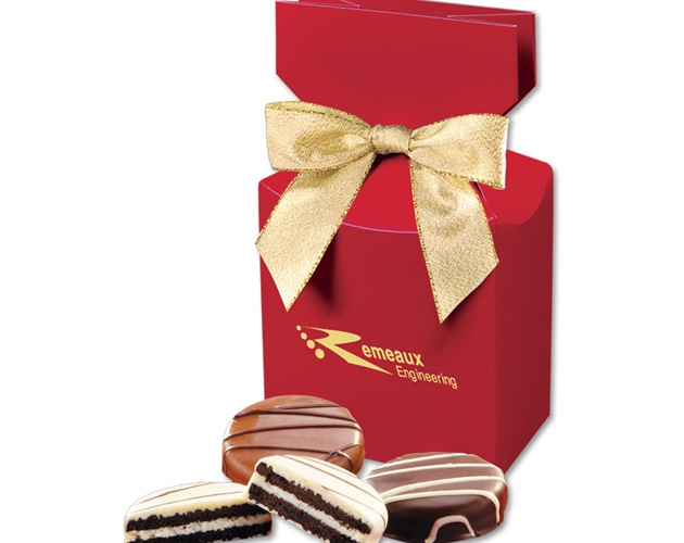 Chocolate Covered Oreo® Cookies in Red Premium Delights Gift Box