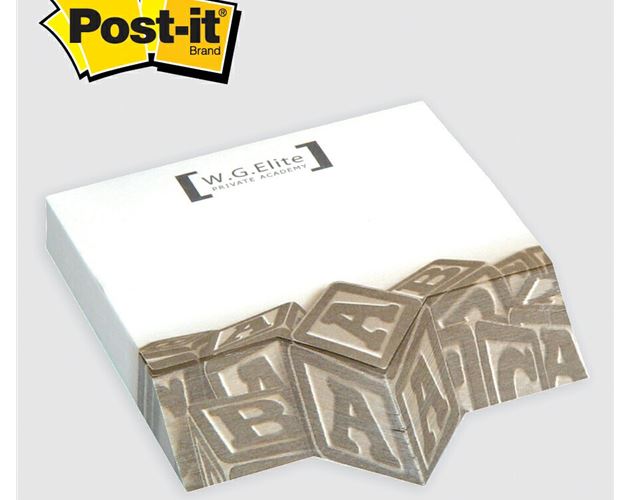 Post-it® Custom Printed Angle Note Pad - (4"x3 3/4")
