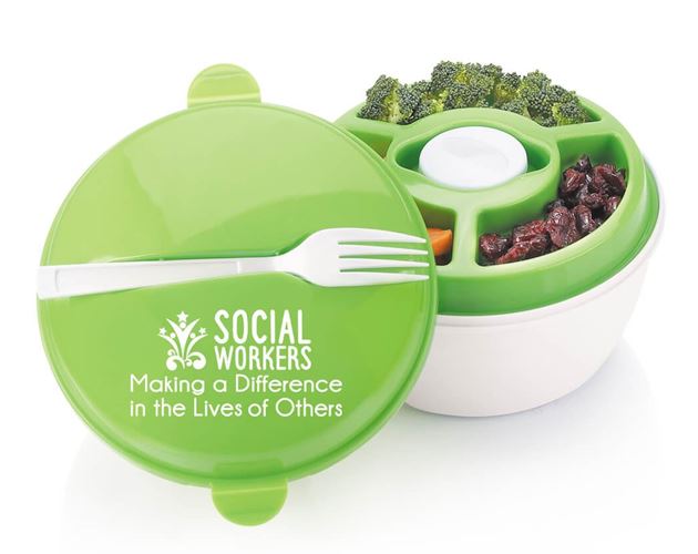 Social Workers: Making A Difference In The Lives Of Others Round Food Container With Compartments