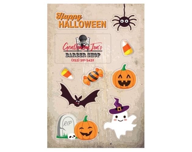 4" x 6" Halloween Templated Sticker Sheet