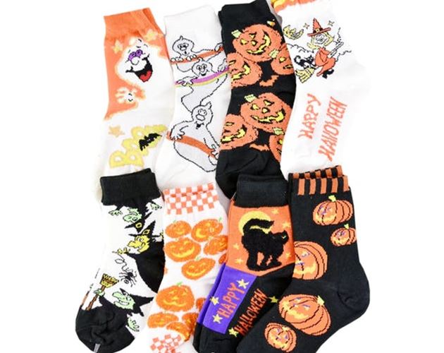Kid's Wholesale Halloween Computer Socks (S/4-6)