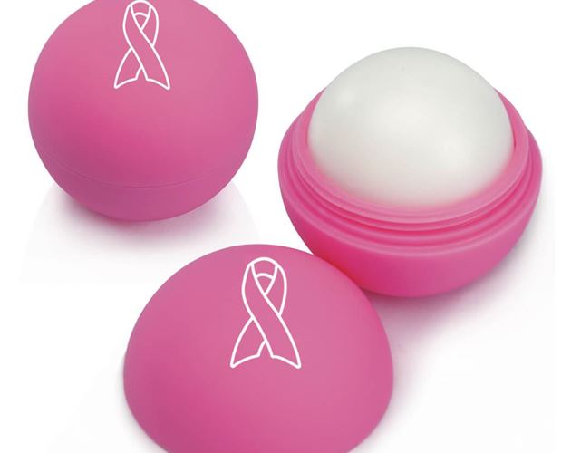 Pink Ribbon Lip Balm Ball