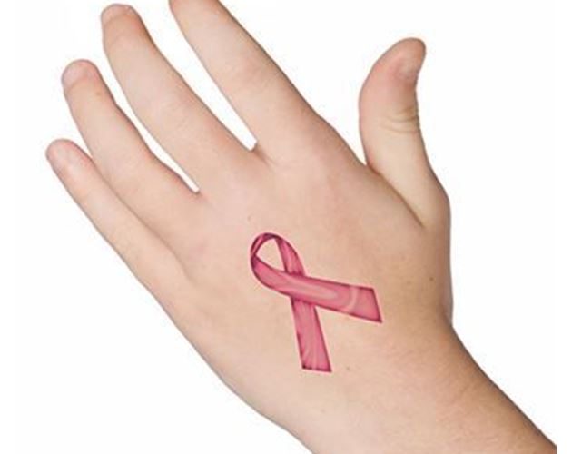 Swirl Pink Awareness Ribbon Temporary Tattoo