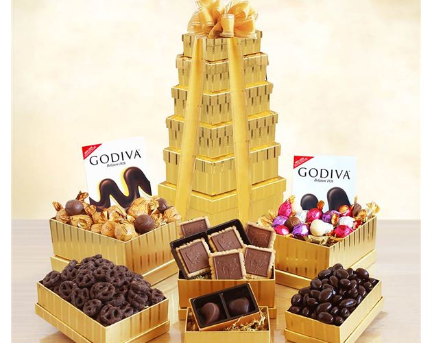 Ultimate Golden Godiva Gift Tower