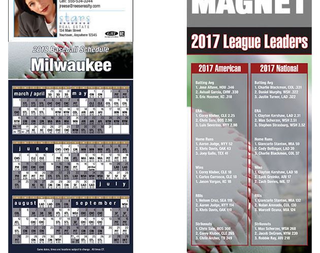 Direct Print Pro Baseball Schedule Magnet (3 1/2x8 1/2)