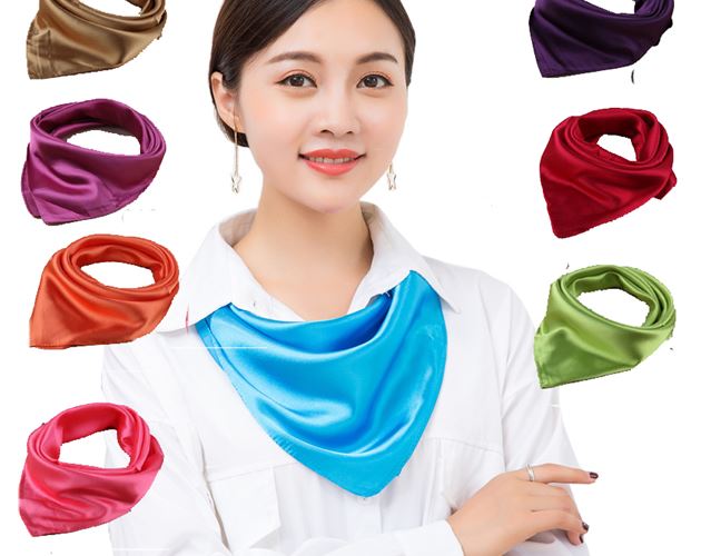 Silk Solid Square Bandanas