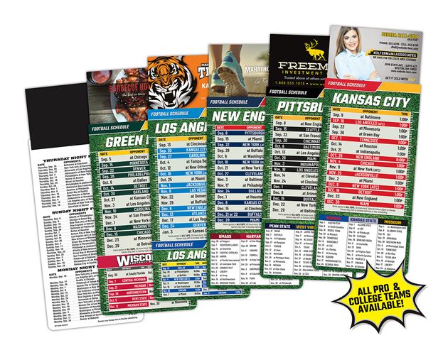 Magna-Card Business Card Magnet - Football Schedules (3.5x9)