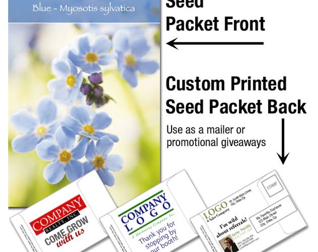 Forget-Me-Not (blue)/ Mailable Seed Packet - Custom Printed Back