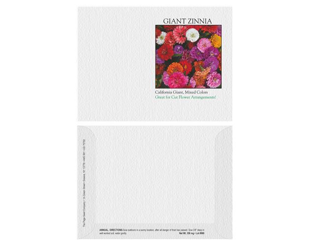 Impression Series Zinnia, California Giant Flower Seeds
