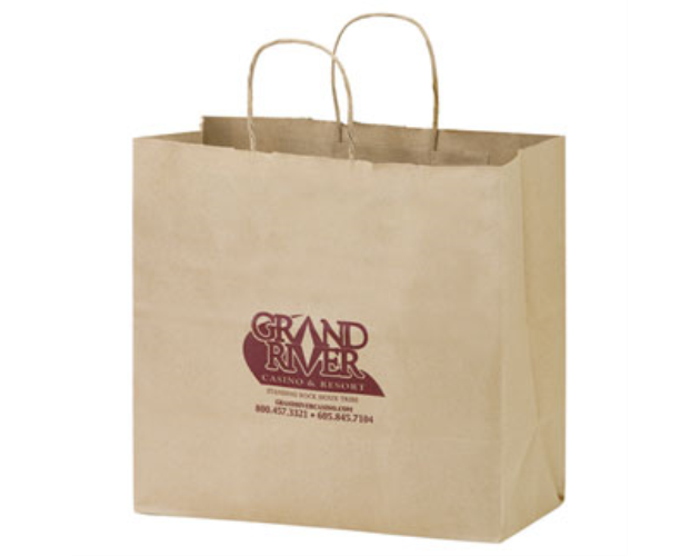 Single Color Kraft Carry Out