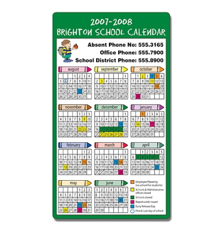 School Calendar Magnet