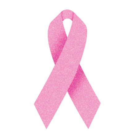 Glitter Pink Awareness Ribbon Temporary Tattoo (1.5"x2")