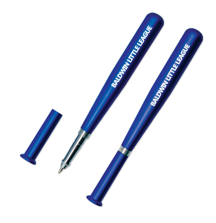 Blue Metallic Baseball Bat Pen