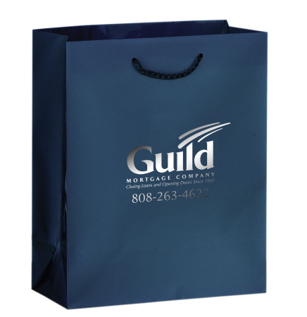 Matte Laminated Euro Tote Bag (8"x4"x10") - Foil Stamp