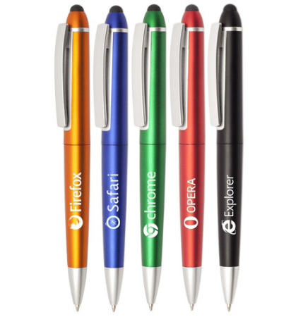 Gillette Twist Action Plastic Stylus Pens