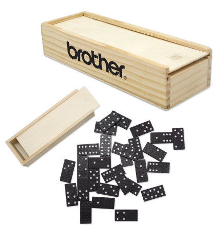 Dominoes in Wooden Box