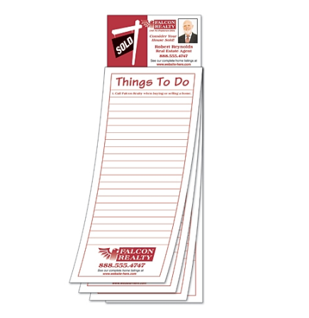 Magna-Pad 25 Sheet Note Pad w/ Business Card Magnet (3.5"x10.5")