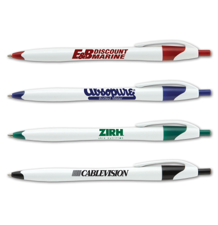 Stratus Pen w/ White Contoured Barrel & Contrast Trim