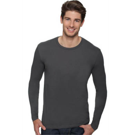 Fitted Long-Sleeve Crew Tee Shirt