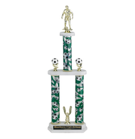 Triple Column Soccer Trophy (27")
