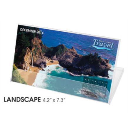 Jewel Case Desk Calendar - Custom Photos - Landscape