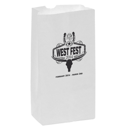 White Kraft 8# Grocery Bag