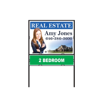 Real Estate Sign Package - PVC Sign & Frame 24"x18"