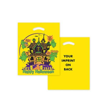 Haunted House Yellow Die Cut Bag • 12" x 15"
