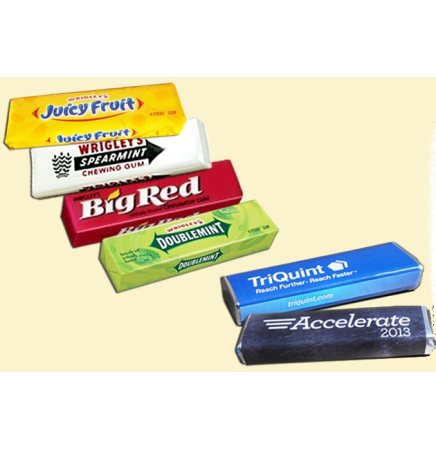 Custom Wrapped Packs of Wrigley's Chewing Gum