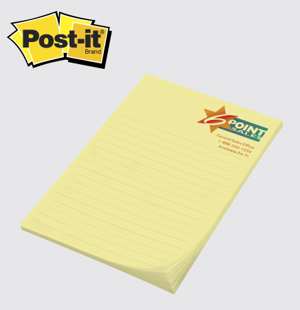 Custom Printed Post-it® Notes (4"x6") 25 Sheets