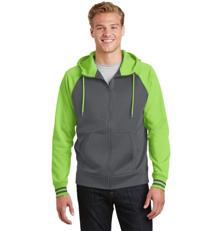 Men's Sport-Tek® Sport-Wick® Varsity Fleece Full-Zip Hooded Jacket
