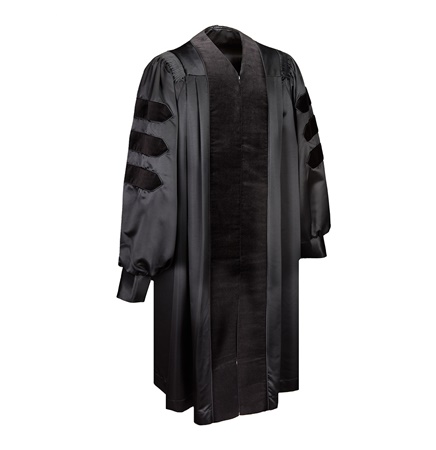Custom Embroidered - Doctoral Graduation Gown - Deluxe (Standard) - Dull Shine Fabric