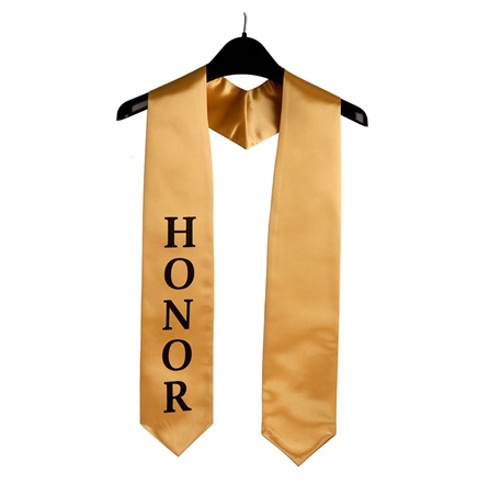 Imprinted Graduation Stole - Adult/Teen Sizes - "Honor"